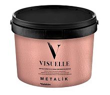 Декоративная краска с металлическим эффектом VISUELLE Metalik Темно-красная 1 кг, Kalekim